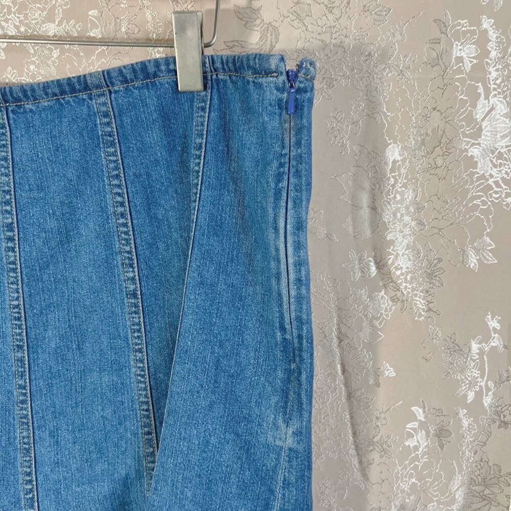 y2k Vintage Relativity Blue Denim Knee Length Skirt Women's Size 18 Plus Size - Picture 6 of 7